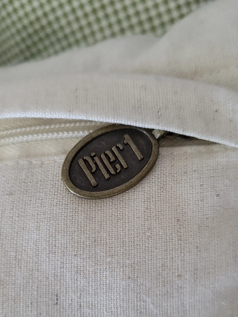 Pier 1 floral embroidered pillow